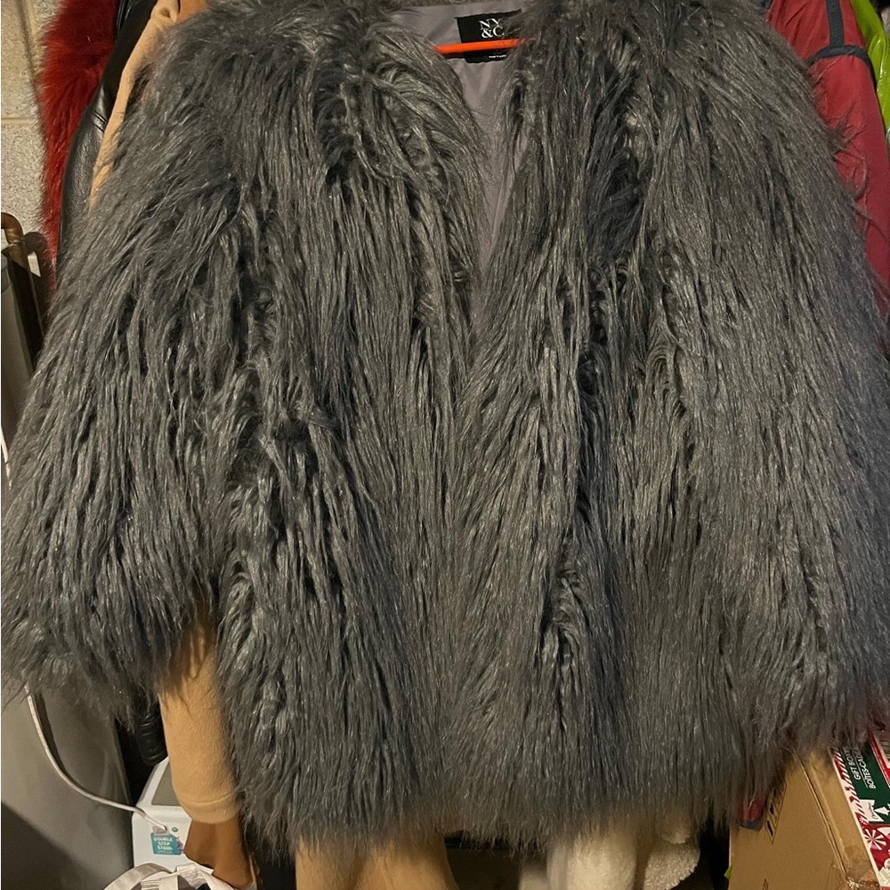 Shaggy grey fur coat ❌❌ SOLD❌❌